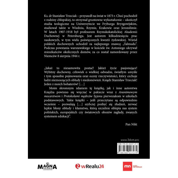 Program światowej polityki żydowskiej. Konspiracja i dekonspiracja - Ks. dr Stanisław Trzeciak