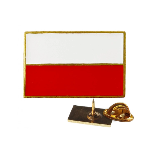 Przypinka Wpinka Pin Flaga Polski Prosta 16x10mm