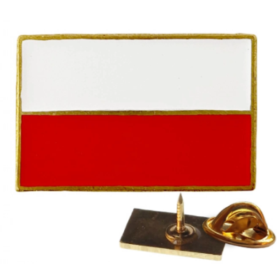Przypinka Wpinka Pin Flaga Polski Prosta 16x10mm