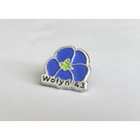 Przypinka Wpinka Pin Kwiat Lnu Wołyń '43