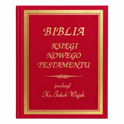 Biblia Nowy Testament Ks. Jakób Wujek ozdobione 200 rycinami reprint 1888 r.